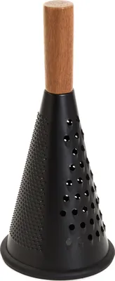 Obrázek produktu pro Struhadlo Kuchyňské struhadlo Kónické struhadlo Struhadlo na sýr MOOKA černé s dřevěnou rukojetí 23*11 cm HOMLA