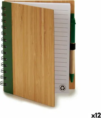 Obrázek produktu pro Mini pořadač s bambusovými kroužky 14 x 18 cm (12 kusů)