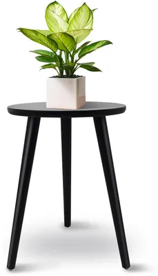 Produktbild von Runder Holzblumenständer mit 3 Beinen