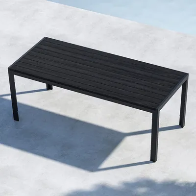 Produktbild von home24 Gartentisch - Schwarz - Aluminium - 90 x 74 x 205 cm
