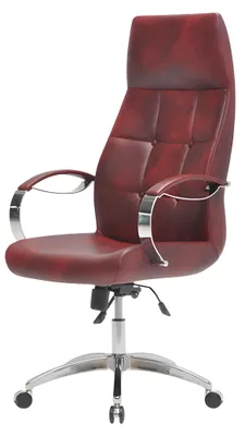 Image de Moderner Roter Bürostuhl Designer Ledersessel Luxuriöser Drehsessel