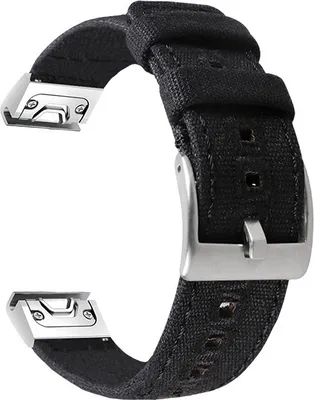 Produktbild von INF Canvas-Uhrenarmband für Garmin-Uhr Schwarz M
