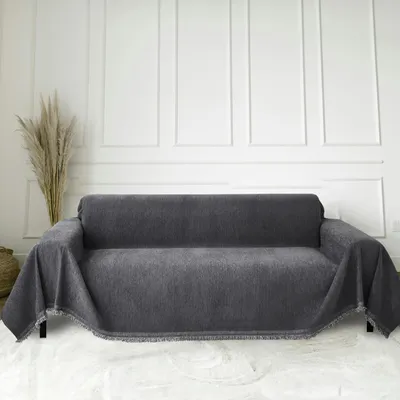 Produktbild von Multifunktionale Decke aus Flanell, 180x260 cm, Dunkelgrau