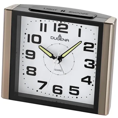 Produktbild von DUGENA 4460595 Wecker Alarm Analog schwarz metallic