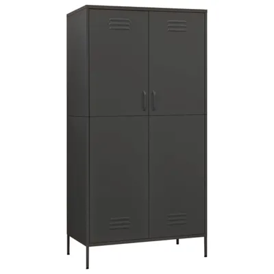 Produktbild von vidaXL Kleiderschrank Anthrazit 90x50x180 cm Stahl