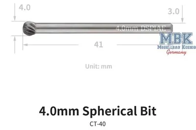 Obrázok produktu pre DSPIAE DSP-CT-40 DSPIAE I-deal guľová fréza 4,0 mm