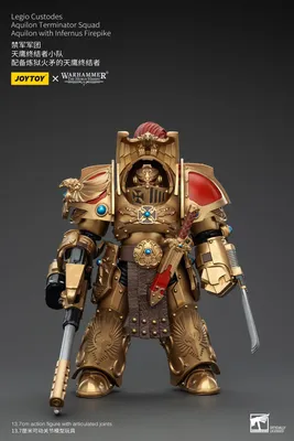 Produktbild von Joy Toy Warhammer The Horus Heresy Actionfigur 1/18 Legio Custodes Aquilon Terminator Squad Aquilon with Infernus Firepike 14 cm