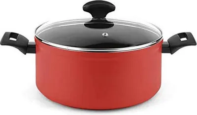 Obrázek produktu pro FAGOR Maxima pánev indukční 20 cm hliníková s nepřilnavým povrchem bez PFOA, skleněná poklice červená