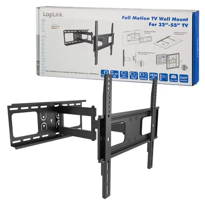 Produktbild von Logilink TV-Wandhalterung neig- und schwenkbar für 32-55"