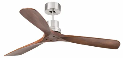 Image de Ventilateur de plafond à basse consommation avec télécommande Lantau Nickel / Noyer 132 cm