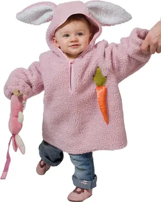 Produktbild von Hasen Kostüm Rosa Langohr für Kinder, Größe:128