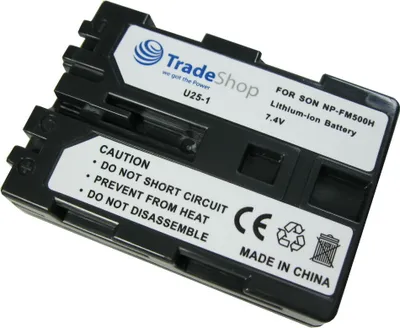 Produktbild von Trade-Shop Kamera Li-Ion Akku 7,2V / 2000mAh ersetzt Sony NP-FM500H NPFM500H NP-FM-500H für Sony DSLR Alpha 57