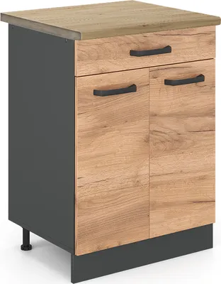 Produktbild von Küchenunterschrank Vicco R-Line Goldkraft Eiche 60 cm , AP Eiche, Model 46391