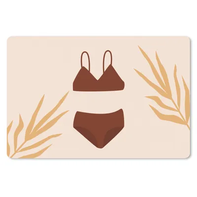 Produktbild von MuchoWow® Mauspad Mousepad Sommer - Bikini - Blätter 27x18 cm - Mousepads - Maus Mat - Pad - Mausunterlage - Büroartikel - Desk Matten