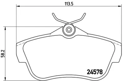 Produktbild von Brembo Bremsbelagsatz, Scheibenbremse Hinterachse P 61 095