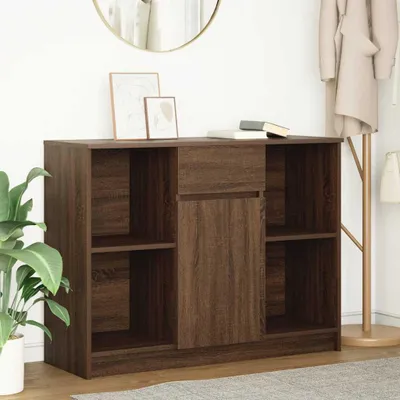 Zdjęcie produktu dla vidaXL Kredens z szufladą brązowy dąb 101x35x76 cm