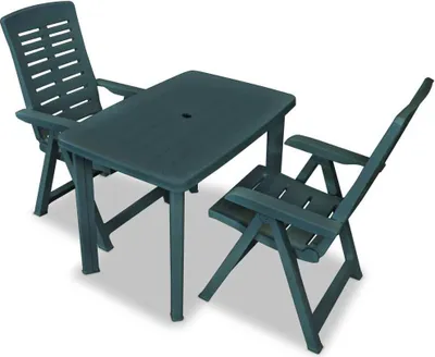 Image de Ensemble de bistro 3 pcs Plastique Vert