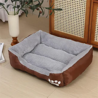 Immagine prodotto di Cuccia ortopedica per cani, lavabile, in peluche, color marrone, taglia XXL