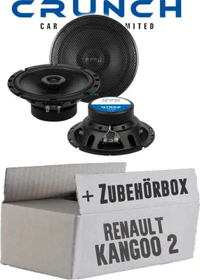 Produktbild von Renault Kangoo 2 Front - Lautsprecher Boxen Crunch GTS62 - 16,5cm 2-Wege Koax GTS 62 Auto Einbauzubehör - Einbauset