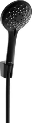 Produktbild von Mexen R-74 Kopfbrausegarnitur mit Regenbrause und Thermostatmischer, Schwarz - 785745052-70
