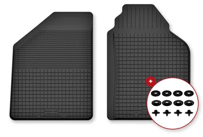 Produktbild von Gummi-Fußmatten Vorne für Nissan NV200 2009- – 2-tlg, Schwarz, Semi-Universal, angepasst – Wielganizator Semi-Universal
