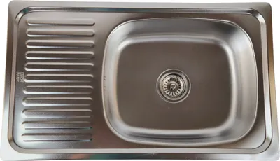 Obrázek produktu pro ANW HOME Kuchyňský dřez 76x45 cm nerezový dřez s odkapávačem vlevo vestavný 1 vana hluboký 16 cm se sifonem odolný moderní kuchyně
