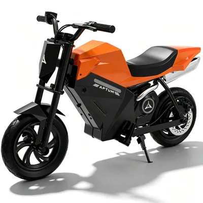 Produktbild von Elektromotorrad Kinder 12,5 Zoll Elektro Motorrad Offroad Kindermotorrad 8-14 Jahre 250W Motor LED Licht 16km Reichweite 21,6V 4Ah 16km/h Orange