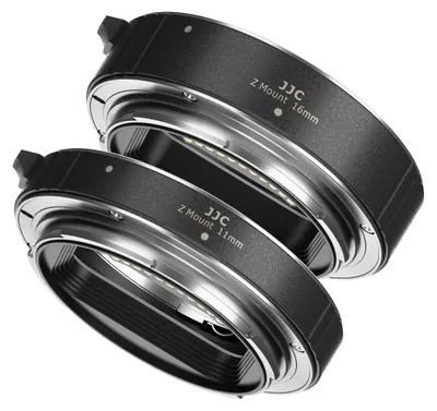 Produktbild von JJC AF Autofokus Zwischenringe mit TTL-Belichtung 11MM 16MM für Nikon Z Mount Z30 Z50 Z7 Z6 Kameras Objektiv Automatik-Zwischenringsatz Makrofotografie