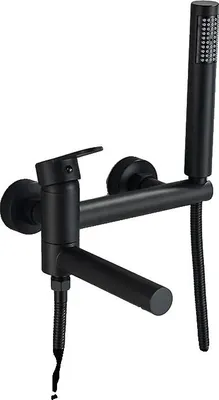 Immagine prodotto di Rubinetto per lavabo, montaggio a parete, funzione doccetta, nero