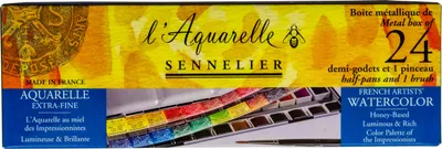 Produktbild von Sennelier  Aquarellfarbe - Set mit 24 halben Naepfchen N131606