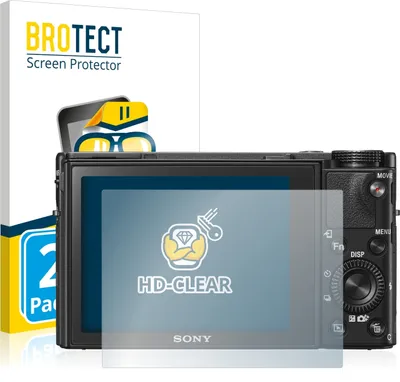 Produktbild von 2x Für Sony Cyber-Shot DSC-RX100 V Schutzfolie BROTECT Displayschutz Display Schutz Folie Klar Transparent