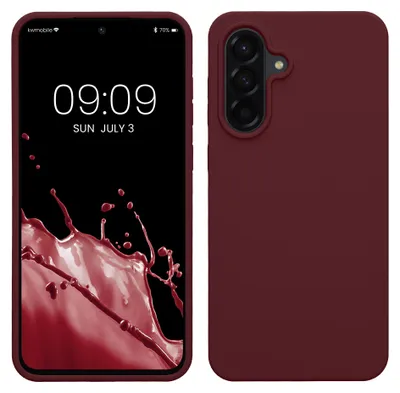 Produktbild von kwmobile Handyhülle für Samsung Galaxy A56 5G Hülle - Case Silikon - Kabelloses Laden - Schutzhülle Cover in Bordeaux Violett