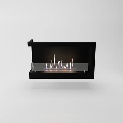 Produktbild von GLOW FIRE Ethanol Kamin Einsatz 'Corner ' | Ethanolkamineinsatz mit 3 Std. Brenndauer und 2 KW Heizleistung | BxHxT: 81x46x30 cm