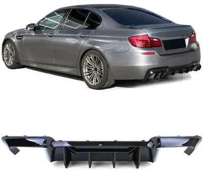 Für BMW F10 F11 10-17 550i M550d mit M-Paket Heckdiffusor Diffusor SCHWARZ GLANZ in der Farbe SCHWARZ von Carparts-Online GmbH
