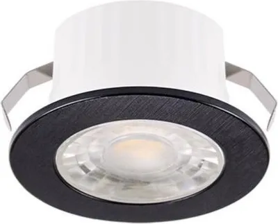 Image de Mini Spot LED Encastrable 3W 38° Rond Noir SMD - Blanc Neutre 4000K - 5500K