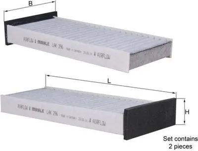Produktbild von MAHLE Innenraumfilter LAK 296/S Pollenfilter für MITSUBISHI Mirage / Space Star Schrägheck (A0A) Aktivkohle