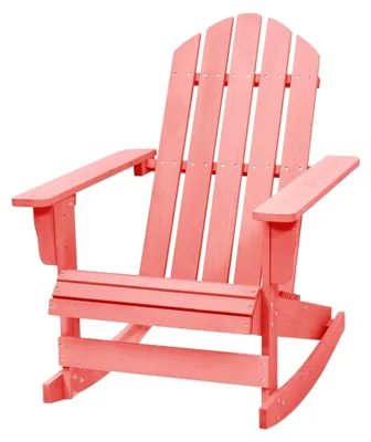 Produktbild von Schaukelstuhl für den Garten aus Fichtenholz, rosa, für den Außenbereich, Gartenmöbel, Terrassenmöbel