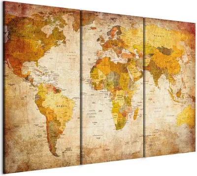Produktbild von Italienischer Leinwand Leinwandbild - Antique Travel 90x60 cm Karten 020213-2