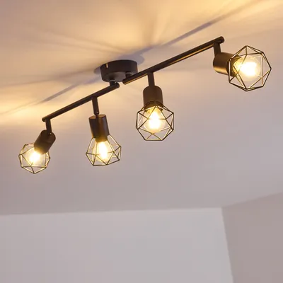 Produktbild von Borio »Borio« Retro/Vintage Deckenlampe aus Metall in schwarz