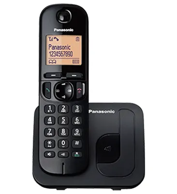 Produktbild von Panasonic KX-TGC210, DECT-Telefon, Freisprecheinrichtung, Anrufer-Identifikation, Schwarz