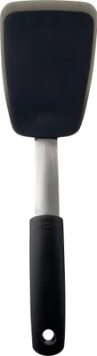 Produktbild von OXO Good Grips Flexibler Silikon-Pfannenwender, Schwarz, Edelstahl, Silikon, Edelstahl, 315 °C, 285,8 mm, 141,7 g