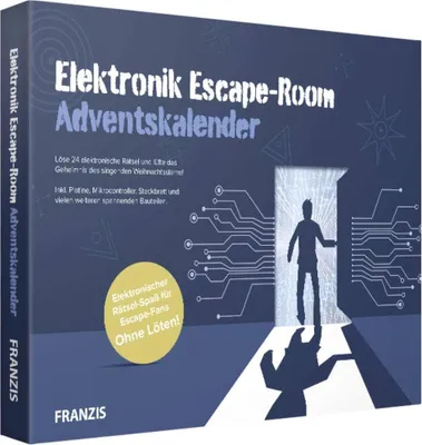 Zdjęcie produktu dla Kalendarz adwentowy "Escape Room" z elementami elektronicznymi, wielokolorowy, zawierający 24 zagadki