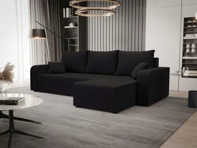 Produktbild von BEDANTE ECKSOFA HEWLET L BIS Sawana 05 Rechts Grau mit Schlaffunktion L-Form Sofa mit Stauraum Bettkasten Wohnzimmersofa Couch Sofa Bettsofa Bettkasten Bettcouch