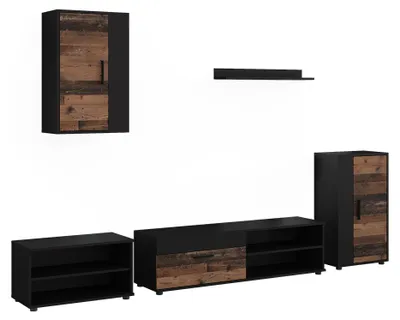 Obrázek produktu pro Živá stěna Vicco Berno Černá/Oldstyle 5dílná sada, Model 59227