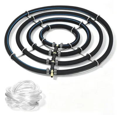 Imagen del producto de Aireador de estanque - Anillo de aireación 45 cm - Acero inoxidable - Manguera de 5 m