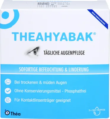 Produktbild von TheaHyabak Augentropfen zur täglichen Pflege bei trockenen Augen, 30 ml Lösung