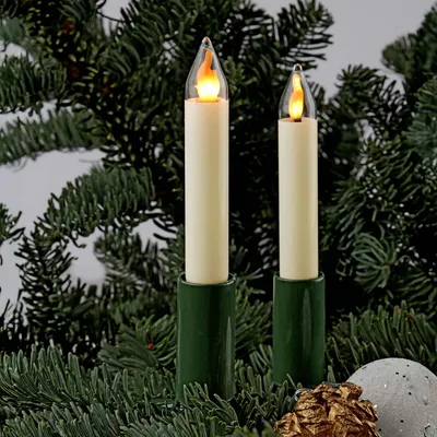 Produktbild von Lichterkette Weihnachtsbaum LED Filament mit Flammeneffekt, innen 20 teilig,  Germany, Schaftkerzen 802092