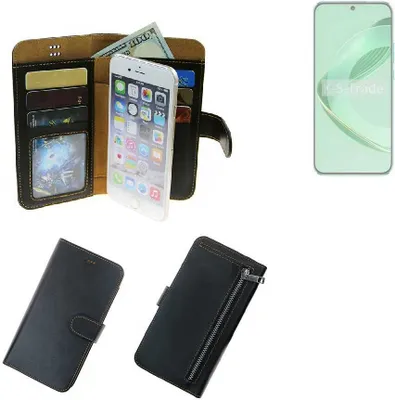 Produktbild von K-S-Trade Schutz Hülle kompatibel mit Huawei nova 11 Klapphülle Case Phone cover Slim Handytasche Handy Hülle schwarz aus Kunstleder (1 Stk)