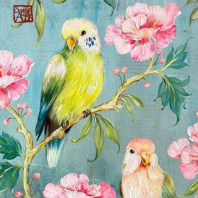 Produktbild von 20 Servietten Perruches - Vögel im bunten Paradies 33x33cm