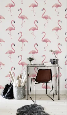 Produktbild von Coloray Fototapete 290x290 cm Vlies-Fototapete - Flamingo-Tier.
